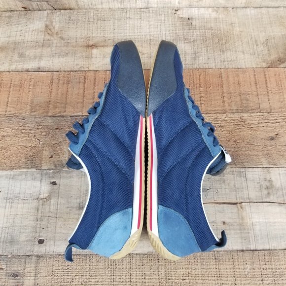 Asics Onitsuka Tiger Men Sz 8 Blue Red Retro Sneakers Casual Classic Low D203N - Picture 6 of 9